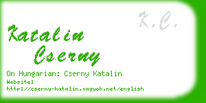 katalin cserny business card